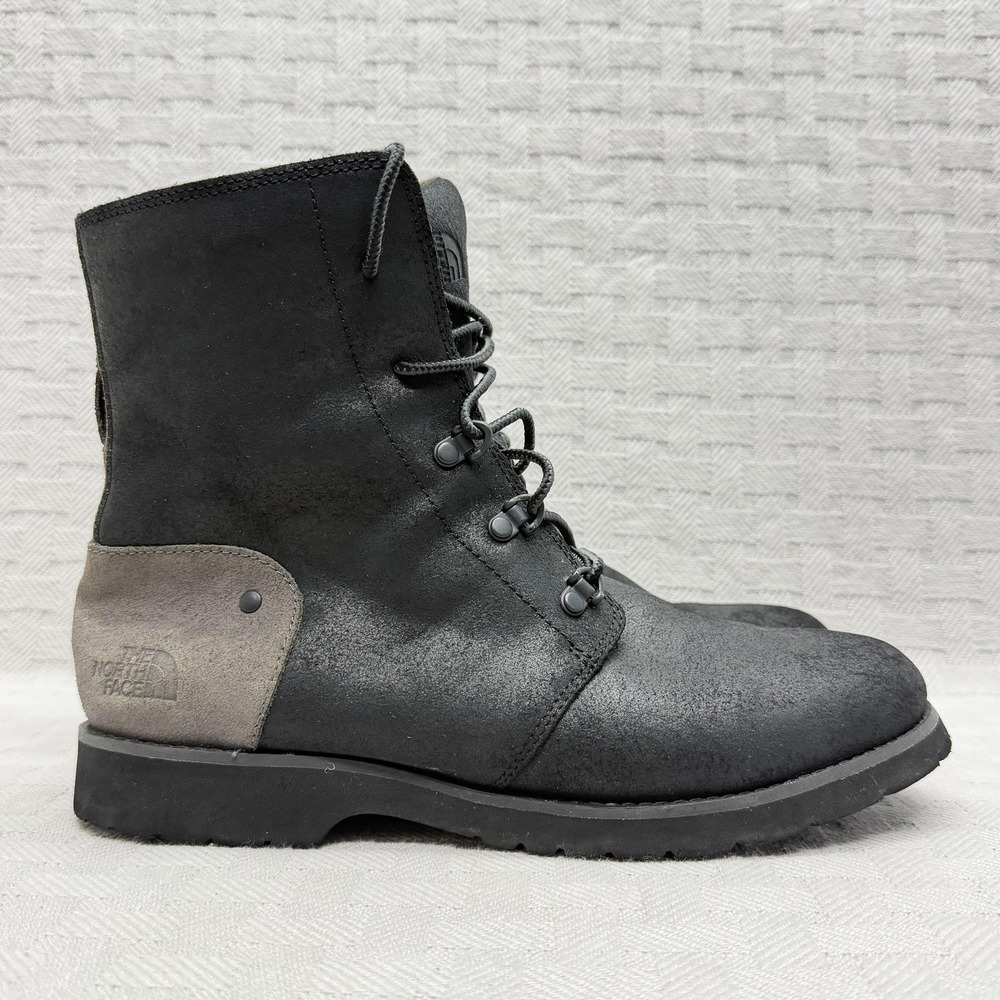 The North Face Ballard Lace II Boots Womens Size 10 Black Nubuck Lace Up Combat